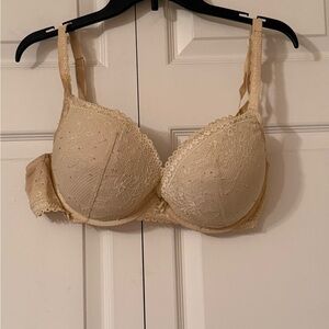 Torrid Cream/Yellow Lace Push-Up Bra